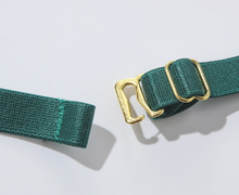 Load image into Gallery viewer, Lovely Lies Ladies Hunter Green Sexy Eyelash Lace Bra Set W/Garters