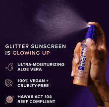Load image into Gallery viewer, Unicorn Snot Summer Sunscreen Spray - Spf 35 Rose Gold Glitter