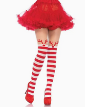 Load image into Gallery viewer, Leg Ave Rudolph Reindeer Striped Tights