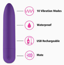 Load image into Gallery viewer, Playful Toys G Spot Bullet Vibrator-Purple