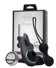 Load image into Gallery viewer, Holiday Fifty Shades of Grey X Womanizer Desire Blooms Kit-Black
