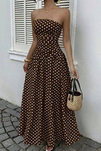 Load image into Gallery viewer, ECHO Strapless Polka Dot Casual Maxi Dress
