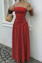 Load image into Gallery viewer, ECHO Strapless Polka Dot Casual Maxi Dress
