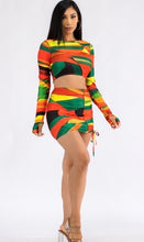 Load image into Gallery viewer, 2PC Matching Crop Top &amp; Skirt Set
