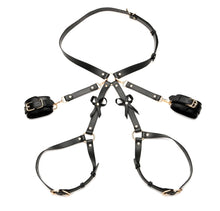 Load image into Gallery viewer, Strict Black Bondage Harness w Bows LX/2XL
