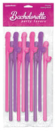 Bachelorette Party Favors Dicky Sipping Straws - Pink/Purple Neon