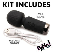 Bang! 10X Mini Silicone Wand - Black