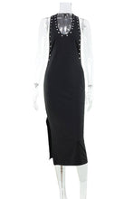 Load image into Gallery viewer, ECHO Studded Sleeveless Midi Dress

