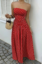 Load image into Gallery viewer, ECHO Strapless Polka Dot Casual Maxi Dress

