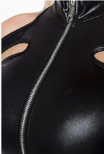 Load image into Gallery viewer, Saresia Atixo Wetlook Set - Cropped Jacket with Cut Outs

