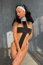 Load image into Gallery viewer, Devils Boutique Nun Bodysuit Cosplay Lingerie Sexy Halloween Nun Costume
