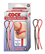 My Cockring Extreme Cocktie 2pk - Black & Red