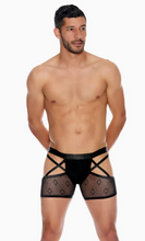 Load image into Gallery viewer, Popsi Men's Black Mesh Open Back Brief's
