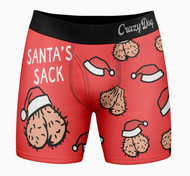 Crazy Dog Santas Sack Boxer Briefs