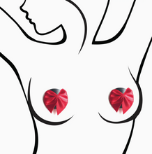 Load image into Gallery viewer, Little Genie Sexy Af Nipple Couture - Red Bows

