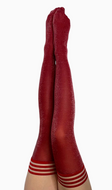 Kixies Holly Red Opaque Sparkle Thigh-Highs Stockings