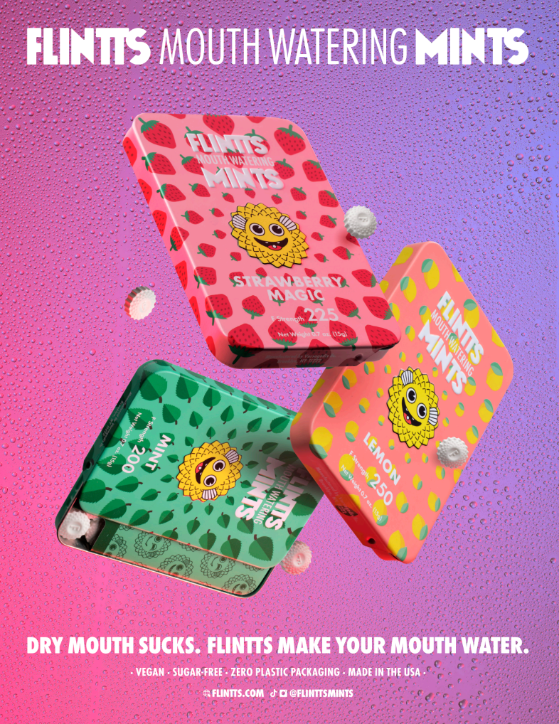 Desolving Mints Flintt Mints Multiple Flavors – The Burning Chair Candles & Boutique