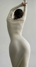Load image into Gallery viewer, Sweetkama Ladies High Neck Bodycon Mini/Midi Sweater Dress
