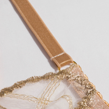 Load image into Gallery viewer, Sweetkama Sweetkama Golden Gathering Garter Belt Bra Lingerie Set
