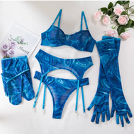 Kinky Pleasure Sexy See-Through Five-Piece Set