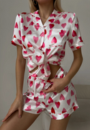 Wiln Breath 2 Piece Satin Lounge Set Woman Lingerie