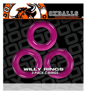 Metro Oxballs Willy Rings 3Pk - Hot Pink