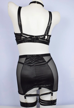 Load image into Gallery viewer, Tourtiwi Sexy Mesh Underwear Stitching Garter Skirt Outfit
