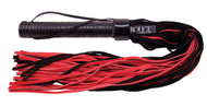 Holiday Rouge Group Long Suede Flogger with Leather Handle-Black/Red