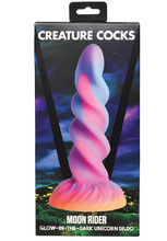 Load image into Gallery viewer, Holiday Creature Cocks Moon Rider Glow in the Dark Unicorn Dildo
