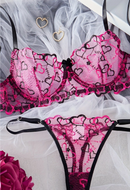 Soli Echo Heart Lace Lingerie Set