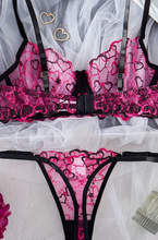 Load image into Gallery viewer, Soli Echo Heart Lace Lingerie Set
