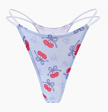 Load image into Gallery viewer, Soli Echo Cherry Print Strappy Thong Panties
