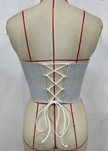 Load image into Gallery viewer, Soli Echo Sparkling Strapless Corset Top
