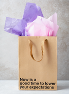 Now Is a Good Time to Lower Your Expectations Gift Bag