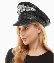 Load image into Gallery viewer, Black Gems Light-Up Captain Hat (kbw)
