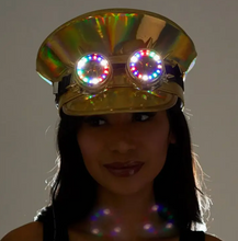 Load image into Gallery viewer, Gold Captain Hat with Light-Up Goggles (KBW)
