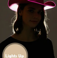 Hot Pink Light-Up Cowboy Hat (KBW)