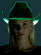 Light-Up Green Cowboy Hat (KBW)