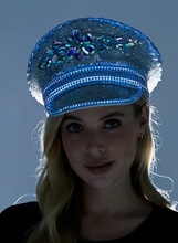 Load image into Gallery viewer, Silver Gems Light-Up Captain Hat (KBW)
