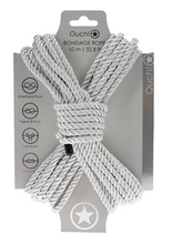 Load image into Gallery viewer, Holiday Ouch Bondage Rope-Red, Black, or Silver  10M
