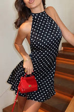 Load image into Gallery viewer, ECHO Polka Dot Halter Casual Dress
