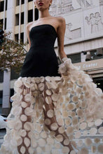 Load image into Gallery viewer, ECHO Strapless Sheer Polka Dot Evening Dress

