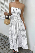 Load image into Gallery viewer, ECHO Strapless Polka Dot Casual Maxi Dress
