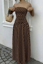 Load image into Gallery viewer, ECHO Strapless Polka Dot Casual Maxi Dress
